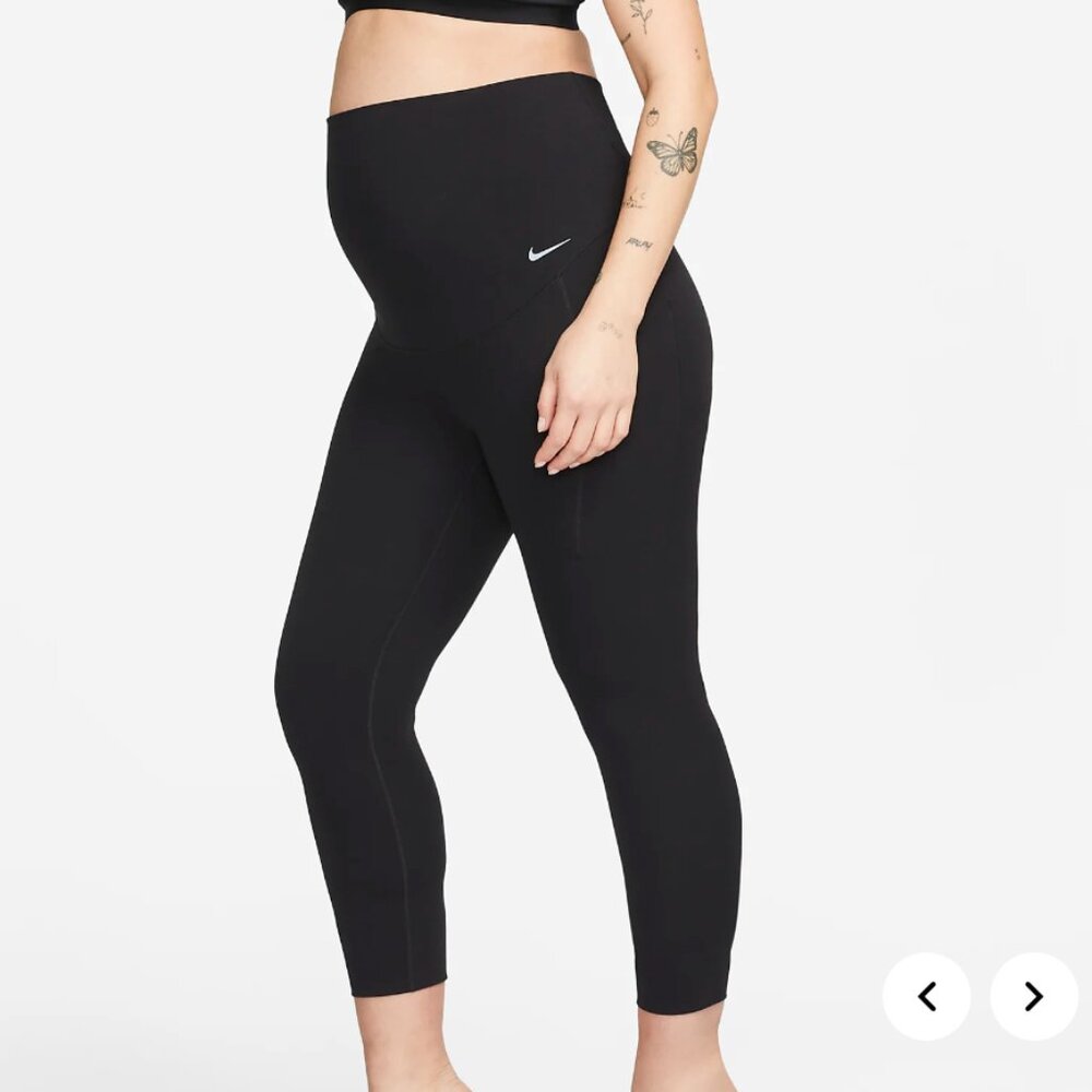 Nike Zenvy 7/8 Leggings (Maternity) in Black